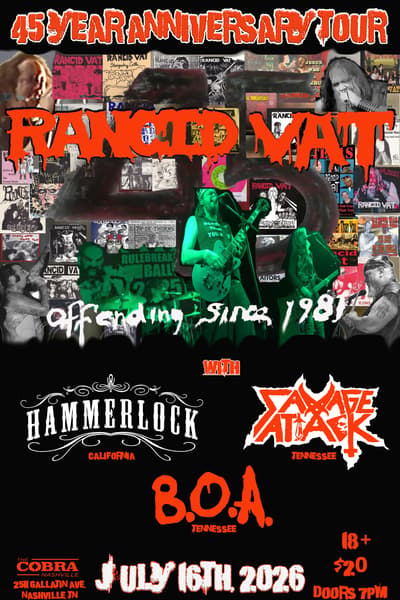 Venue: Rancid Vat | Hammerlock | Savage Attack