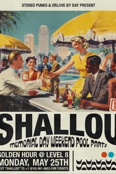 Shallou POOL PARTY at Level 8 [Memorial Day Monday]
