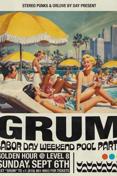 Grum POOL PARTY at Level 8 [Labor Day Sunday]