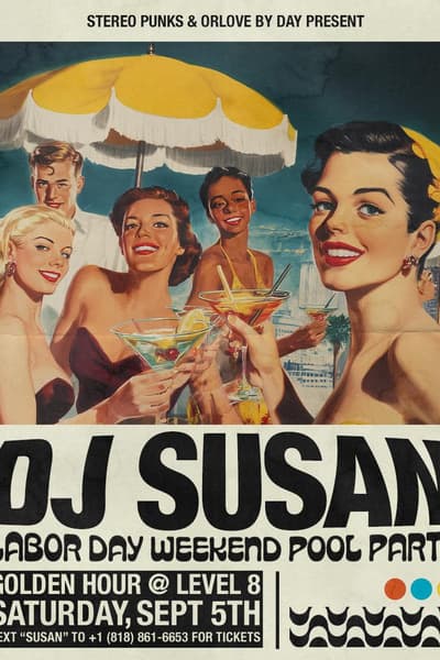 DJ Susan POOL PARTY at Level 8 [Labor Day Saturday]
