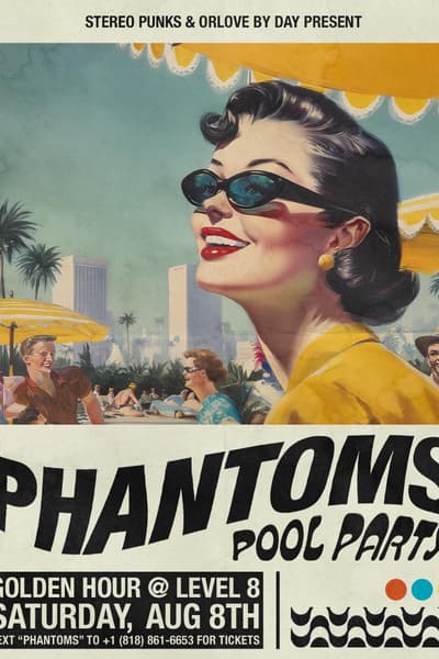 Phantoms POOL PARTY Aug 8, 2026 Los Angeles