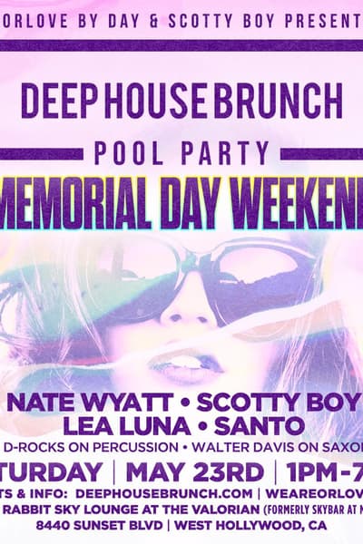 Deep House Brunch May 23, 2026 West Hollywood