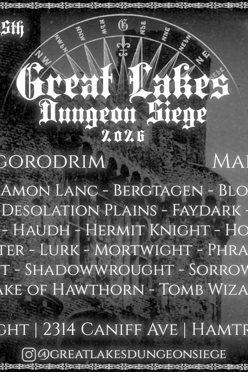 Great Lakes Dungeon Siege 2026 @ Ghost Light - Hamtramck, MI - Oct 24, 2026