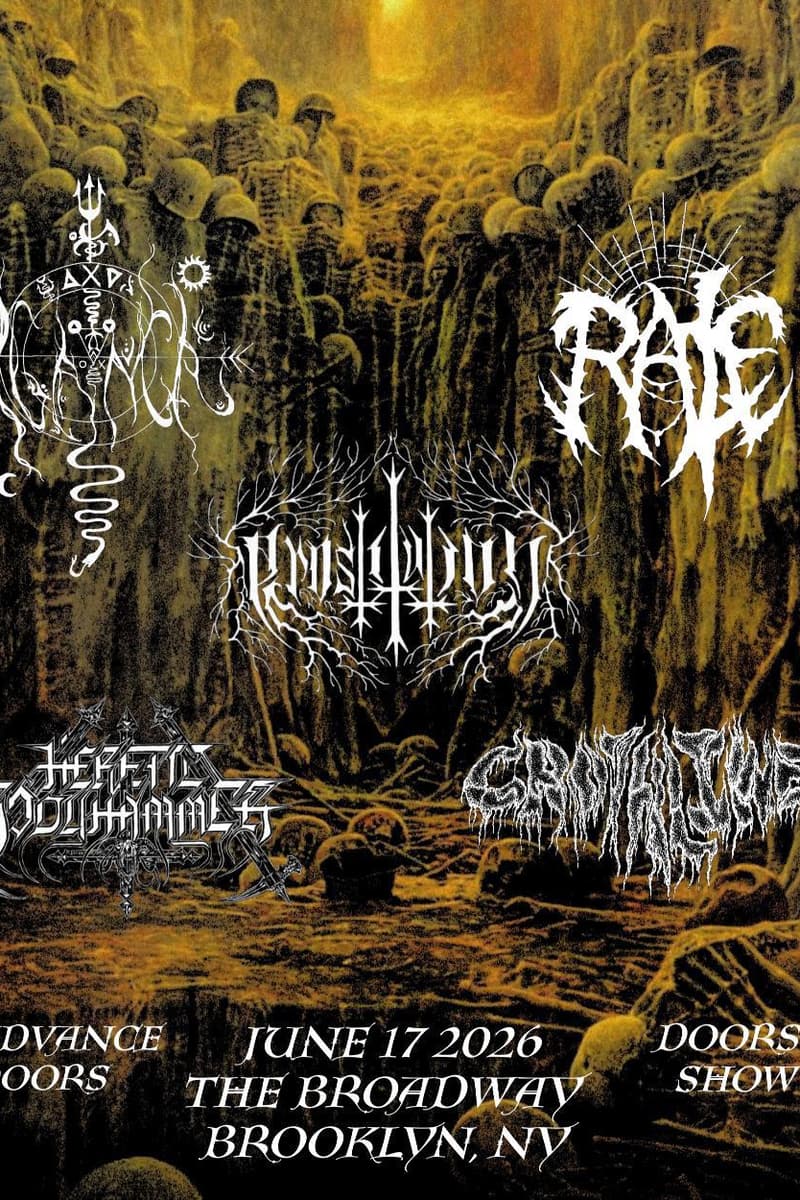 Prostitution w/ Rale, Nganda, Heretic Bodyhammer, + Crotaline - Brooklyn, NY - Jun 17, 2026