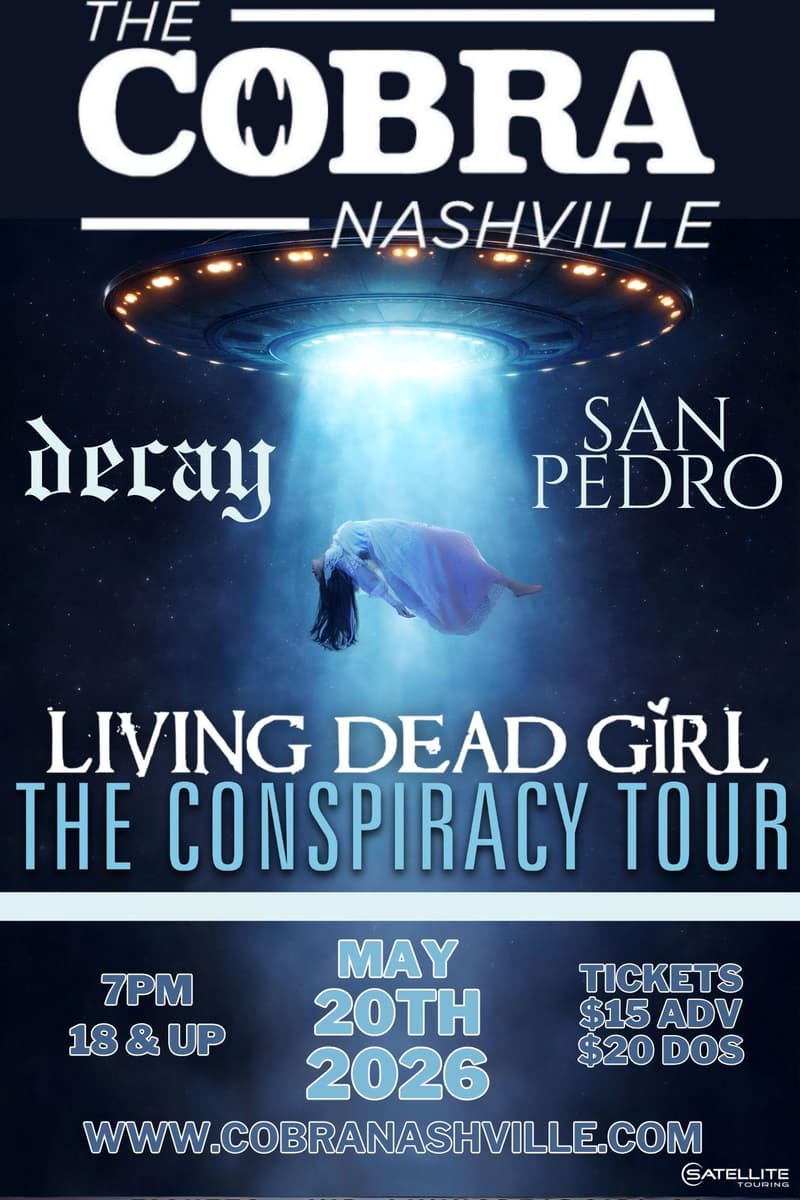 Venue: Living Dead Girl | Decay | San Pedro - Nashville, TN - May 20, 2026