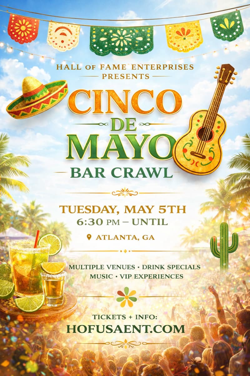 Cinco De Mayo Atlanta Bar Crawl - Atlanta, GA - May 5, 2026