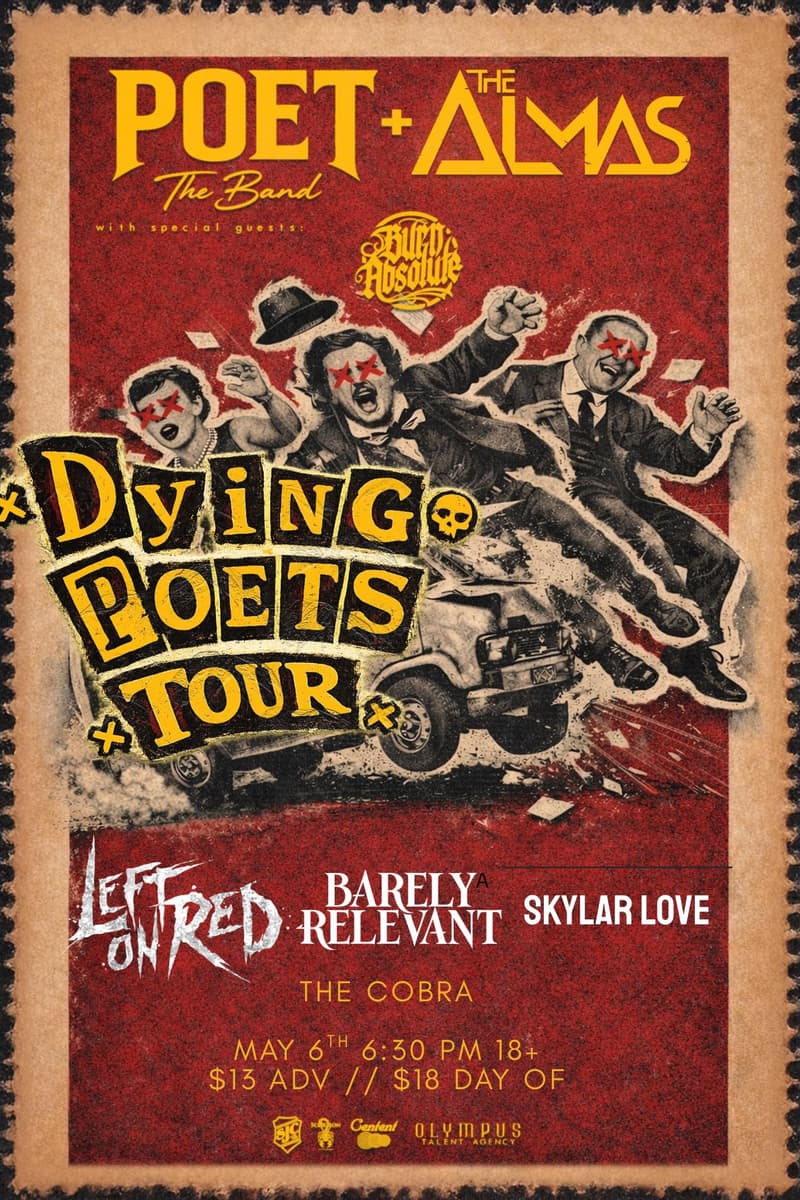 Venue: Left on Red | The Almas | Poet, the Band | Skylar | Barley Relevant - Nashville, TN - May 6, 2026