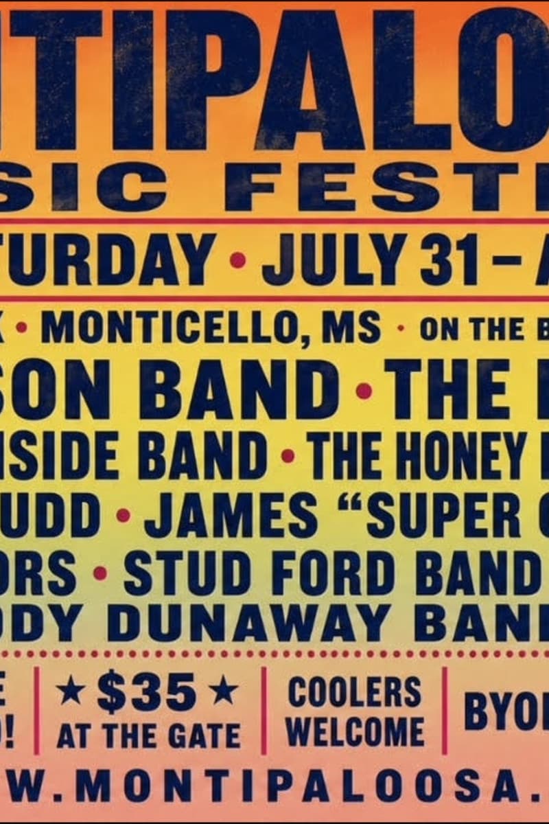 Montipaloosa Music Festival - Monticello, MS - Jul 31, 2026